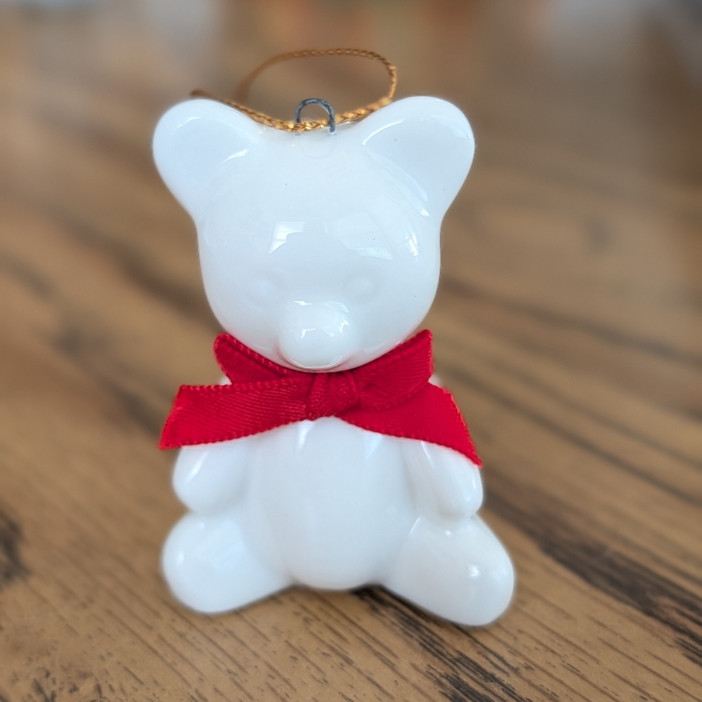 Department 56 Bone China White Bear Ornament Vintage
